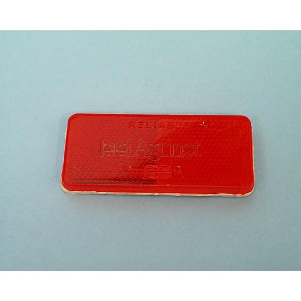 Reflector Square Stick-On Autoshop Red 90mmx2