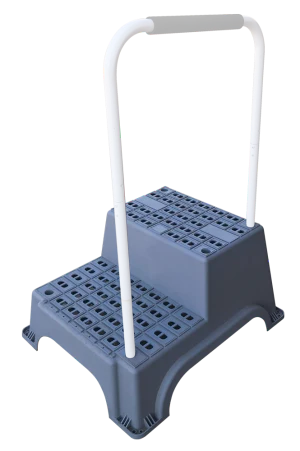 Double Caravan Step with Support Handle