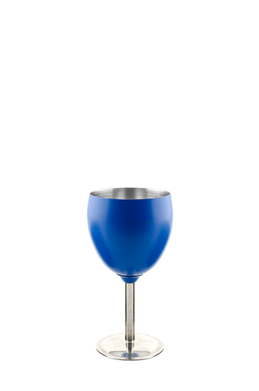 Stainless Steel Wine Goblet Blue - Pretoria Caravans & Outdoor