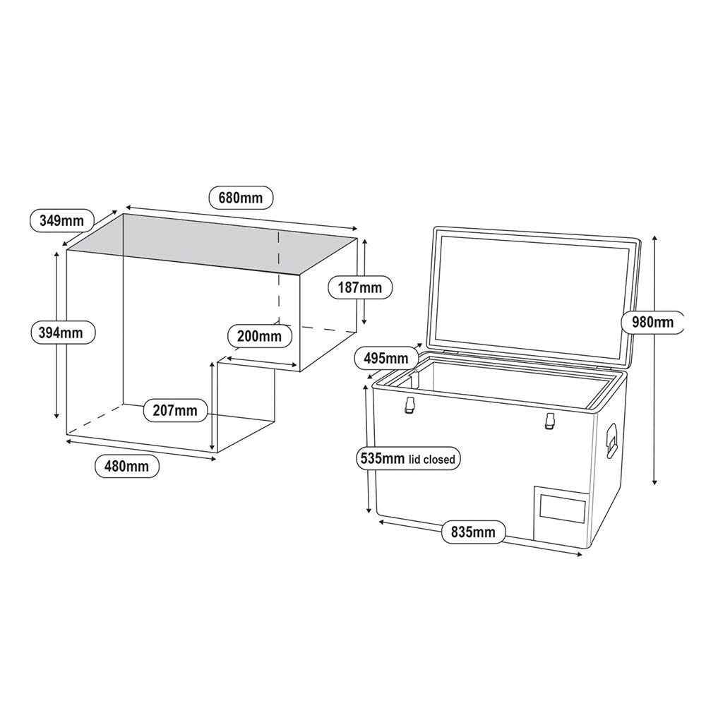 National Luna 80L Legacy Smart Fridge/Freezer