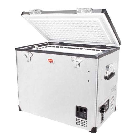 SnoMaster - 80L Single Compartment Stainless Steel Fridge/Freezer AC/DC