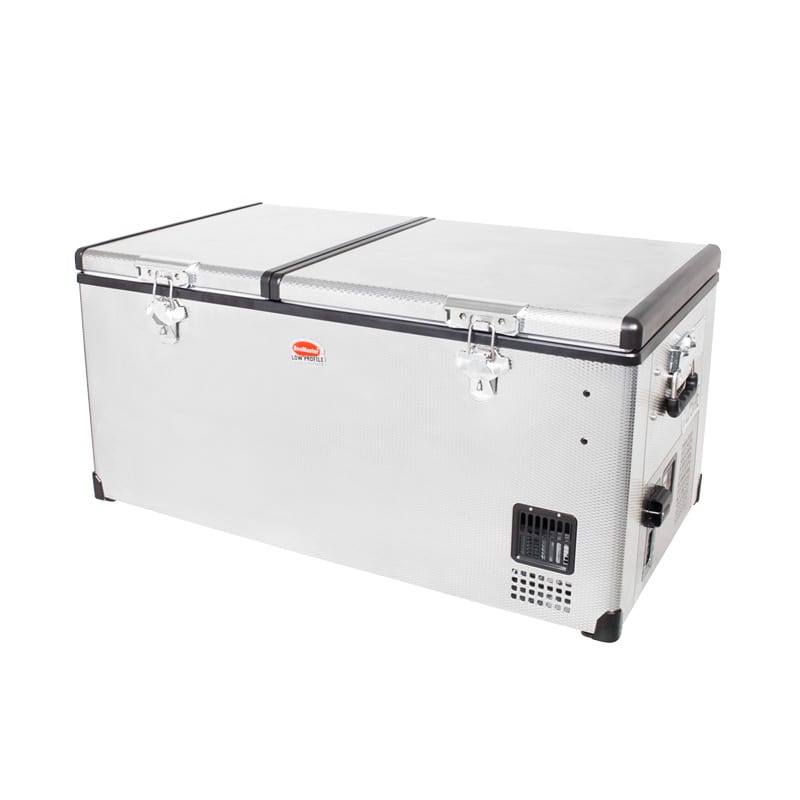 SnoMaster - 92.5L Dual Compartment Stainless Steel Fridge/Freezer AC/DC