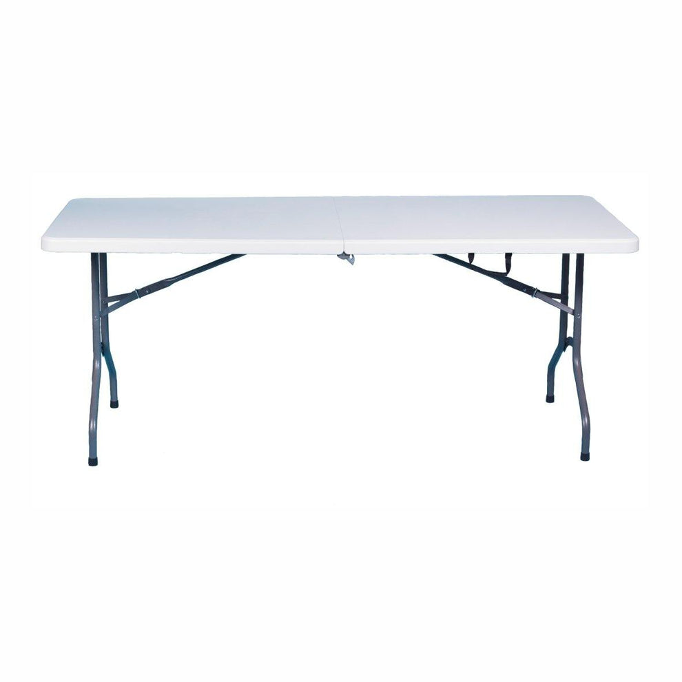 Fold-up Blow Molded Plastic Table 1.8m – Camping & Glamping Lifestyle